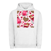 Pigment Lunar Rock valentines day milkshake seamless pattern Urban Hoodie - BundleAndBundleShop