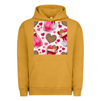 Pigment Peanut Butter valentines day milkshake seamless pattern Urban Hoodie - BundleAndBundleShop