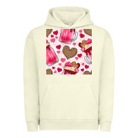 Pigment Pistachio valentines day milkshake seamless pattern Urban Hoodie - BundleAndBundleShop