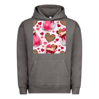 Pigment Tornado valentines day milkshake seamless pattern Urban Hoodie - BundleAndBundleShop