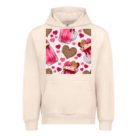Sandshell valentines day milkshake seamless pattern Urban Hoodie - BundleAndBundleShop
