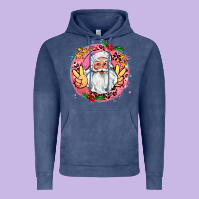 Merry Christmas Peace Santa Vintage Hoodie Designed By Adodesignshop