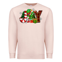 Pale Pink christmas joy elf Premium Sweatshirt - Zillion Design Studio