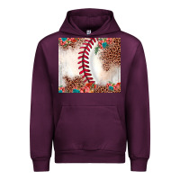 Mauve Wine baseball leopard Urban Hoodie - JahusDesignShop