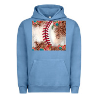 Pigment Pebble Blue baseball leopard Urban Hoodie - JahusDesignShop