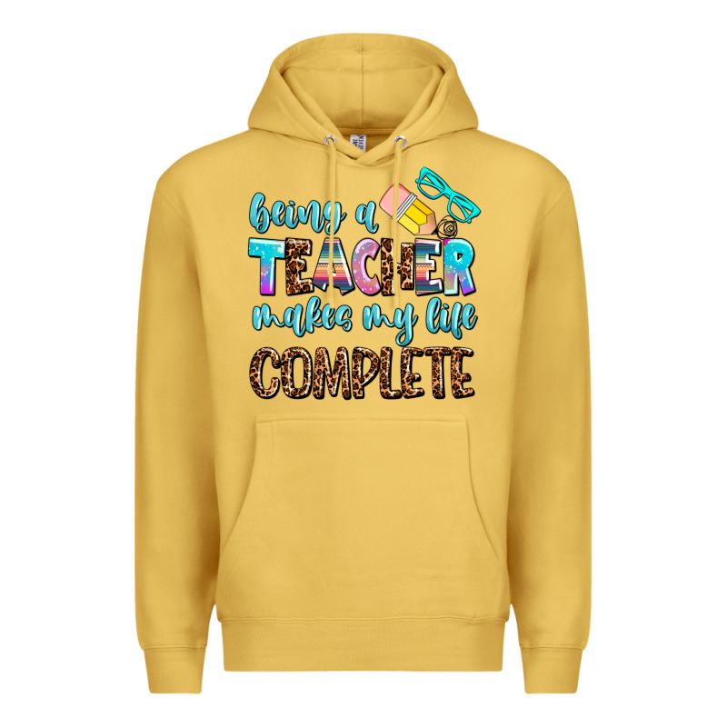 Being A Teacher Makes My Life Complate Premium Hoodie by AdoDesignShop | Teevron