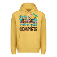 Antique Gold being a teacher makes my life complate Premium Hoodie - AdoDesignShop