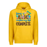 Lemon being a teacher makes my life complate Premium Hoodie - AdoDesignShop