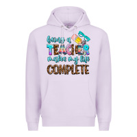 Lilac being a teacher makes my life complate Premium Hoodie - AdoDesignShop