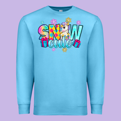Snow Cute Witc Unicorn Premium Sweatshirt Designed By Zillion Design Studio