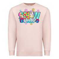 Pale Pink snow cute witc unicorn Premium Sweatshirt - Zillion Design Studio