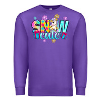 Purple snow cute witc unicorn Premium Sweatshirt - Zillion Design Studio