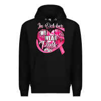 Black in october we wear pink heart Premium Hoodie - JahusDesignShop