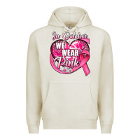 Oatmeal Heather in october we wear pink heart Premium Hoodie - JahusDesignShop
