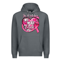 Rock in october we wear pink heart Premium Hoodie - JahusDesignShop
