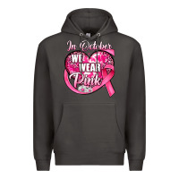 Smoke in october we wear pink heart Premium Hoodie - JahusDesignShop