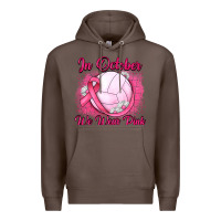 Coffee in october we wear pink breast cancer valleybal Premium Hoodie - JahusDesignShop