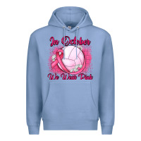 Colony Blue in october we wear pink breast cancer valleybal Premium Hoodie - JahusDesignShop