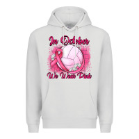 Dove Grey in october we wear pink breast cancer valleybal Premium Hoodie - JahusDesignShop
