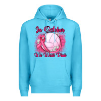 Ocean Blue in october we wear pink breast cancer valleybal Premium Hoodie - JahusDesignShop