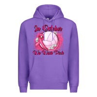 Purple in october we wear pink breast cancer valleybal Premium Hoodie - JahusDesignShop