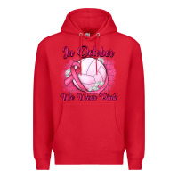 Red in october we wear pink breast cancer valleybal Premium Hoodie - JahusDesignShop
