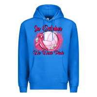 True Royal in october we wear pink breast cancer valleybal Premium Hoodie - JahusDesignShop