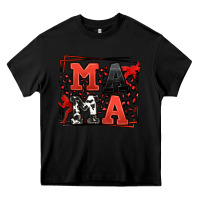 Black Wrestling mama red and black Heavy Core Tee - LillyAllenDesigns