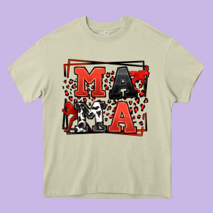 Wrestling Mama Red And Black Heavy Core Tee Designed By Lillyallendesigns