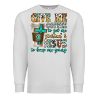 Dove Grey give me coffee to get me started Premium Sweatshirt - texasbilliewilder