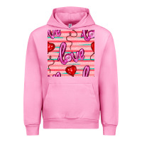Fuchsia Pink valentines day heart and love balloons seamless pattern Urban Hoodie - BundleAndBundleShop