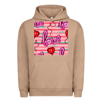 Pigment Burro valentines day heart and love balloons seamless pattern Urban Hoodie - BundleAndBundleShop