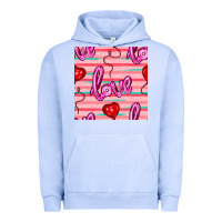 Pigment Grape Ice valentines day heart and love balloons seamless pattern Urban Hoodie - BundleAndBundleShop