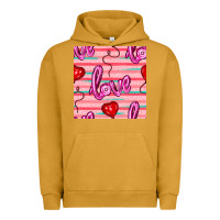 Pigment Peanut Butter valentines day heart and love balloons seamless pattern Urban Hoodie - BundleAndBundleShop