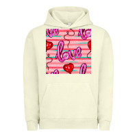 Pigment Pistachio valentines day heart and love balloons seamless pattern Urban Hoodie - BundleAndBundleShop