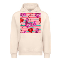 Sandshell valentines day heart and love balloons seamless pattern Urban Hoodie - BundleAndBundleShop
