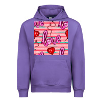 Tulip valentines day heart and love balloons seamless pattern Urban Hoodie - BundleAndBundleShop