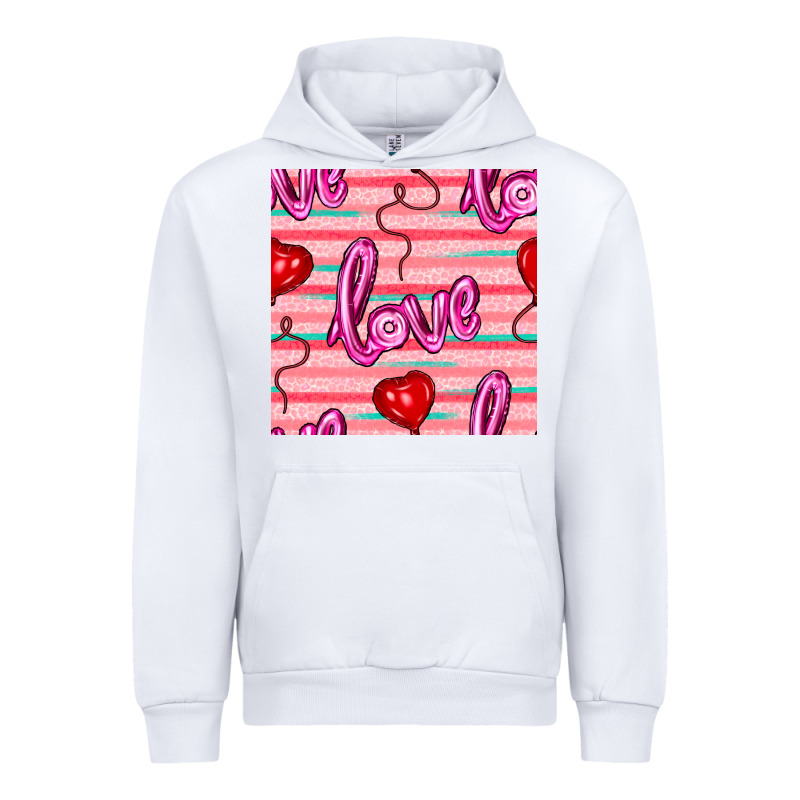 Valentines Day Heart And Love Balloons Seamless Pattern Urban Hoodie by BundleAndBundleShop | Teevron