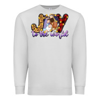 Dove Grey joy to the world Premium Sweatshirt - Zillion Design Studio
