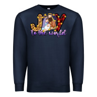 Navy joy to the world Premium Sweatshirt - Zillion Design Studio