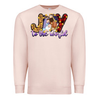 Pale Pink joy to the world Premium Sweatshirt - Zillion Design Studio