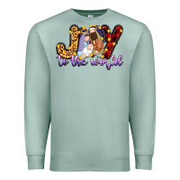 Seafoam joy to the world Premium Sweatshirt - Zillion Design Studio