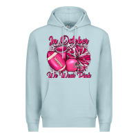 Blue Mist in october we wear pink cheer with football breast Premium Hoodie - JahusDesignShop