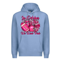 Colony Blue in october we wear pink cheer with football breast Premium Hoodie - JahusDesignShop