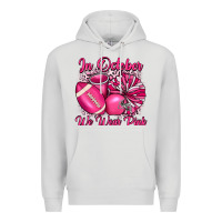 Dove Grey in october we wear pink cheer with football breast Premium Hoodie - JahusDesignShop