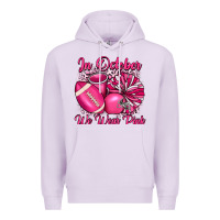 Lilac in october we wear pink cheer with football breast Premium Hoodie - JahusDesignShop