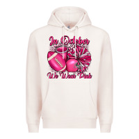 Pale Pink in october we wear pink cheer with football breast Premium Hoodie - JahusDesignShop