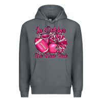 Rock in october we wear pink cheer with football breast Premium Hoodie - JahusDesignShop