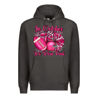 Smoke in october we wear pink cheer with football breast Premium Hoodie - JahusDesignShop
