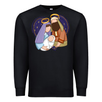 Black holy night jesus birth Premium Sweatshirt - Zillion Design Studio